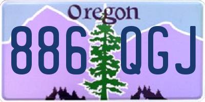 OR license plate 886QGJ