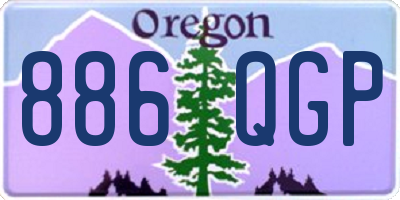 OR license plate 886QGP