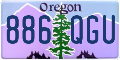 OR license plate 886QGU