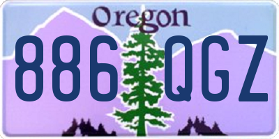 OR license plate 886QGZ