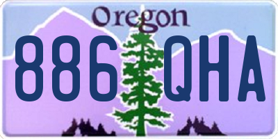OR license plate 886QHA