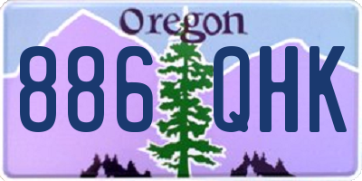 OR license plate 886QHK