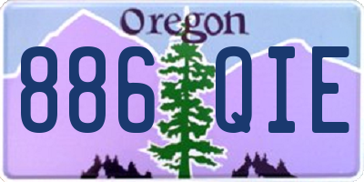 OR license plate 886QIE