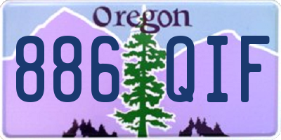 OR license plate 886QIF