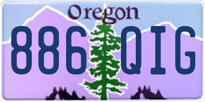 OR license plate 886QIG