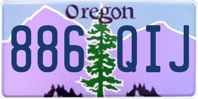 OR license plate 886QIJ