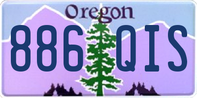 OR license plate 886QIS