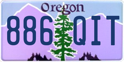 OR license plate 886QIT