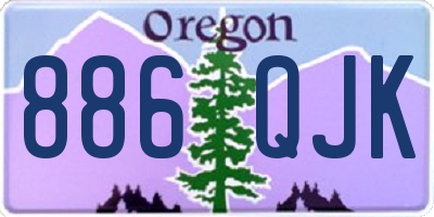 OR license plate 886QJK