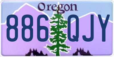 OR license plate 886QJY