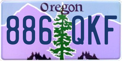 OR license plate 886QKF