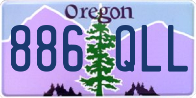OR license plate 886QLL