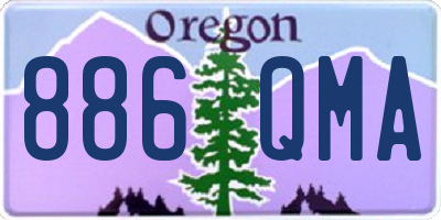 OR license plate 886QMA