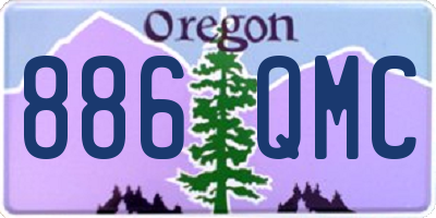 OR license plate 886QMC