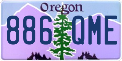 OR license plate 886QME