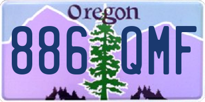 OR license plate 886QMF