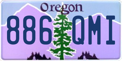 OR license plate 886QMI