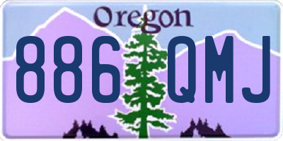OR license plate 886QMJ
