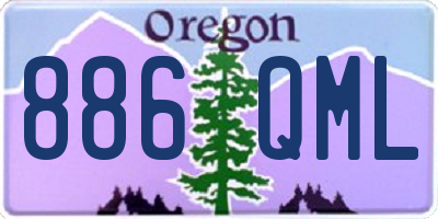 OR license plate 886QML