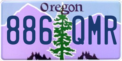 OR license plate 886QMR
