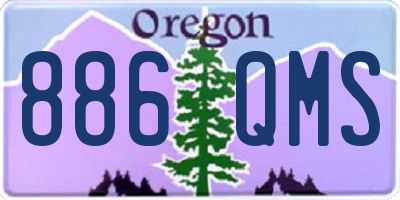 OR license plate 886QMS