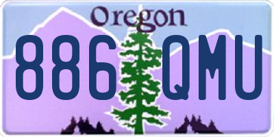 OR license plate 886QMU