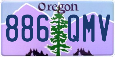 OR license plate 886QMV