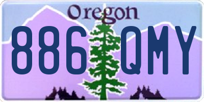 OR license plate 886QMY