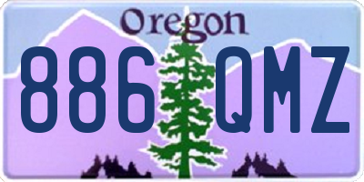 OR license plate 886QMZ