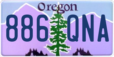 OR license plate 886QNA