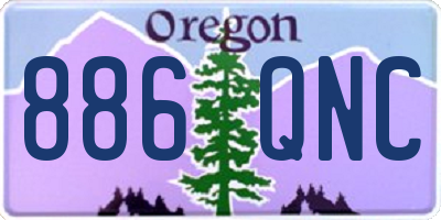 OR license plate 886QNC
