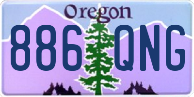 OR license plate 886QNG