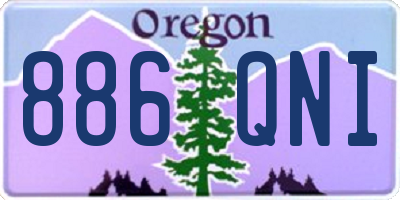 OR license plate 886QNI