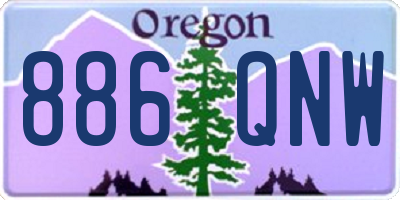 OR license plate 886QNW