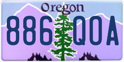 OR license plate 886QOA