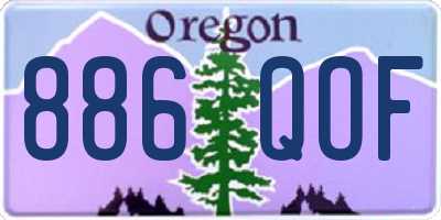 OR license plate 886QOF