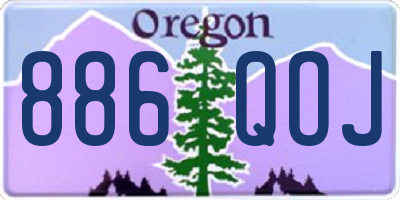 OR license plate 886QOJ