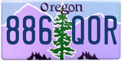 OR license plate 886QOR