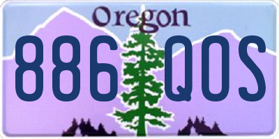 OR license plate 886QOS