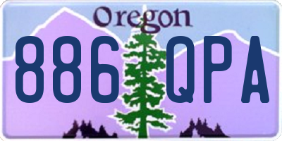 OR license plate 886QPA