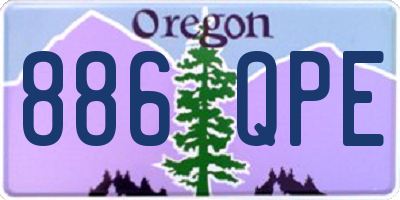 OR license plate 886QPE