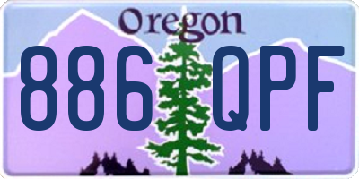 OR license plate 886QPF