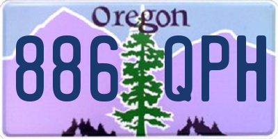 OR license plate 886QPH