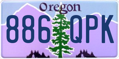 OR license plate 886QPK