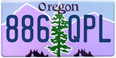 OR license plate 886QPL