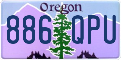 OR license plate 886QPU