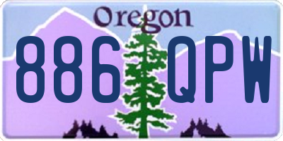 OR license plate 886QPW