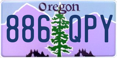 OR license plate 886QPY
