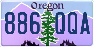 OR license plate 886QQA