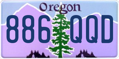 OR license plate 886QQD